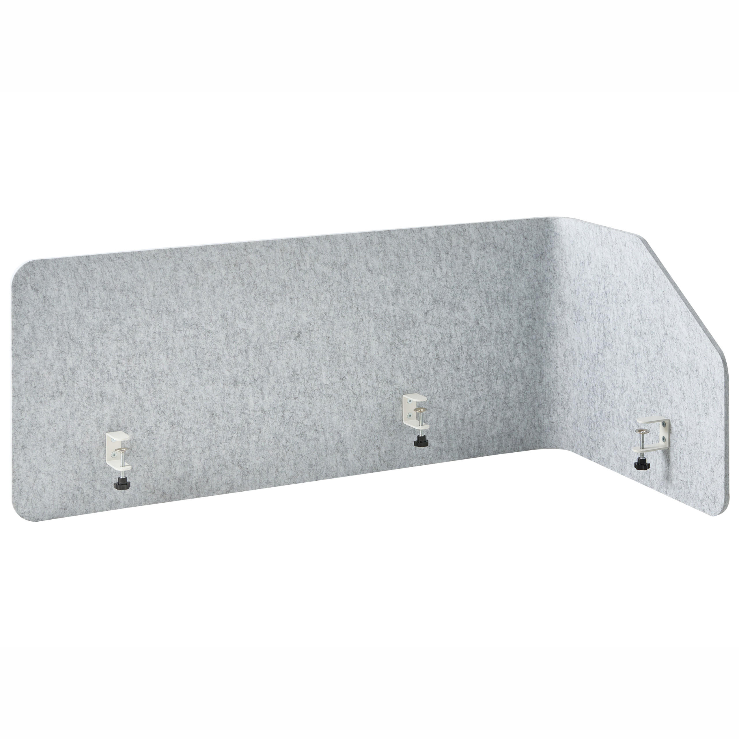 SCHREIBTISCHTRENNWAND 120/50 cm Hellgrau Foldy - Hellgrau, Kunststoff (120/50/1cm) - Beliani