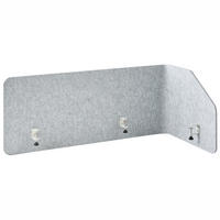 DĚLICÍ STĚNA NA STŮL 120/50 cm Světle šedá Foldy - světle šedá, plast (120/50/1cm) - Beliani