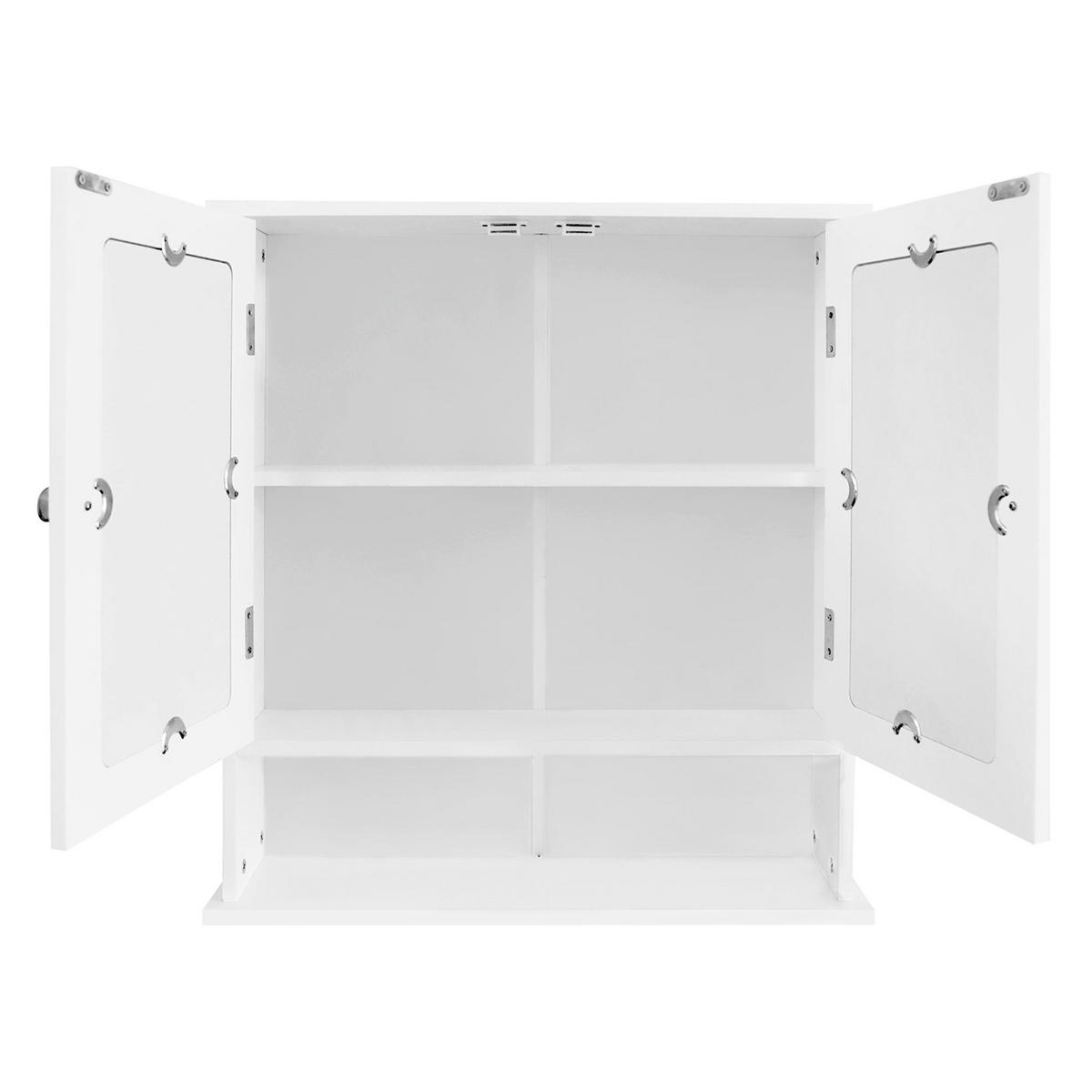 SPIEGELSCHRANK - Weiß, Holzwerkstoff (13/58/56cm) - ML-DESIGN