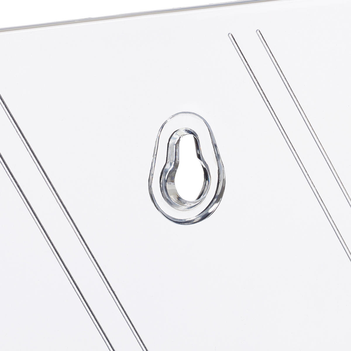 FLYER Aufsteller - Transparent, Kunststoff (17.5/20/8.5cm) - Relaxdays