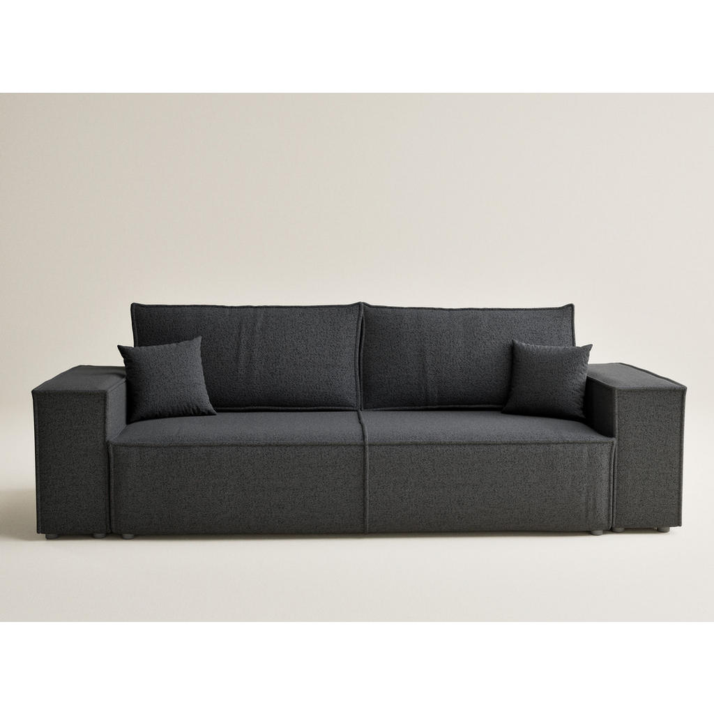 Thumbnail - Maison de Reve Sofa, Anthrazit, Textil, Holz, Holzwerkstoff, 3-Sitzer, Füllung: Schaumstoff, 255x70x105 cm, Oeko-Tex® St...