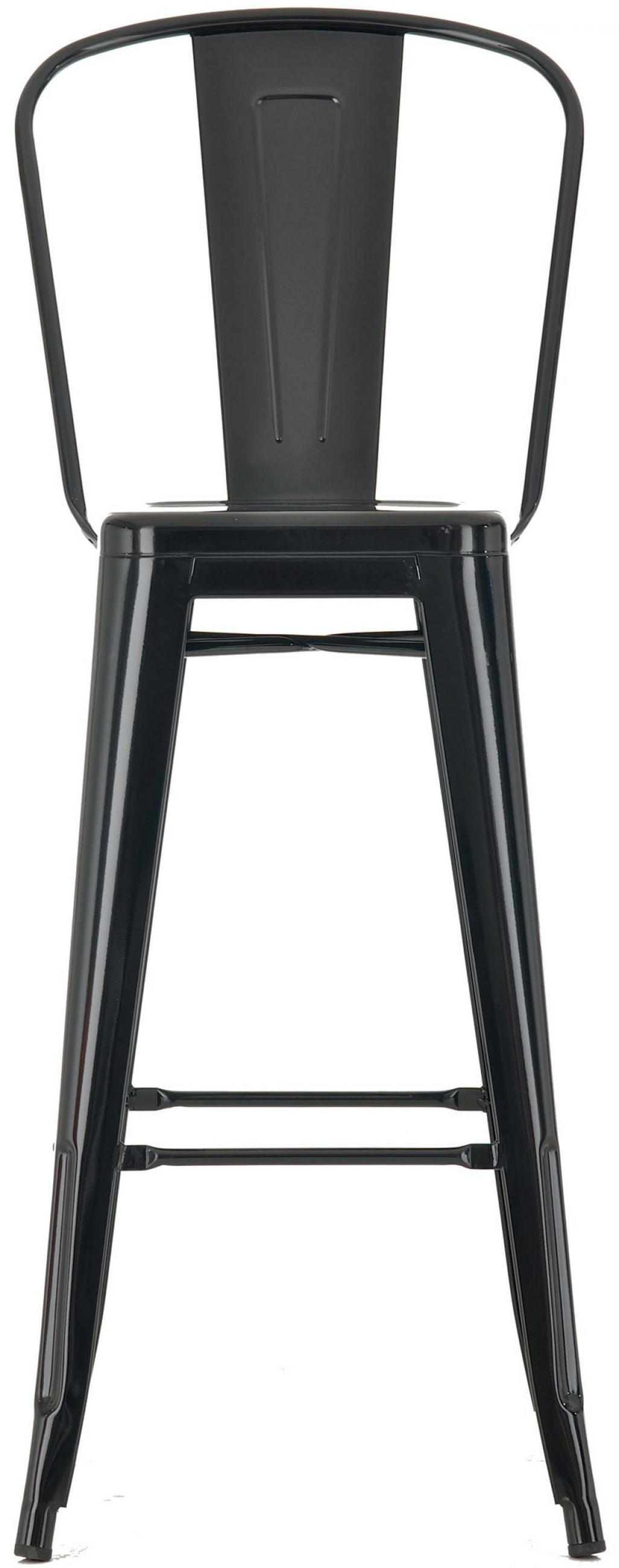 BARHOCKER 4er Set Metall schwarz - Schwarz, Metall (44/115/52cm) - CLP