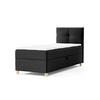 BOXBETT Einzelbett Anter Mini 80x200 cm, Schwarz - Schwarz, Textil (80/200cm) - Meblito