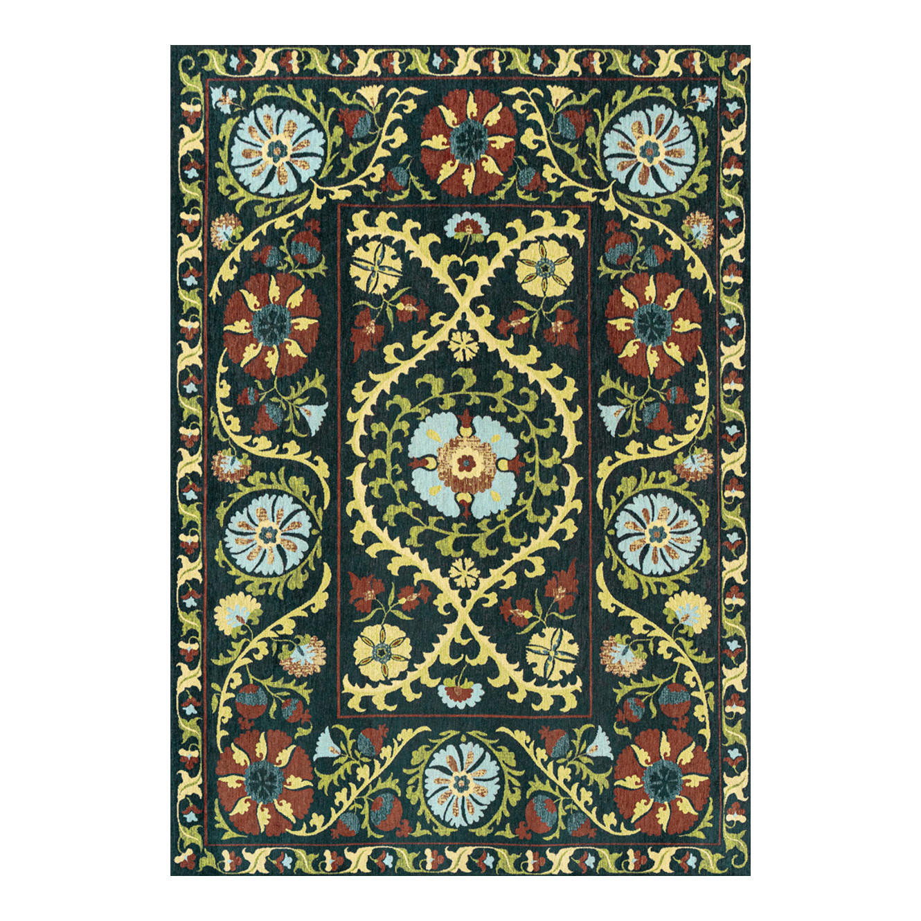 TEPPICH Bavaria Suzani 170/240 cm - Grün, Textil (170/240cm) - Louis De Poortere