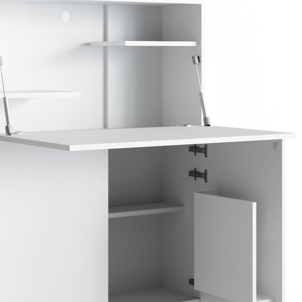 SEKRETÄR SCHREIBTISCH Alena Weiß 85 x 27 cm - Weiß, Holzwerkstoff (27/85/118.9cm) - Vicco