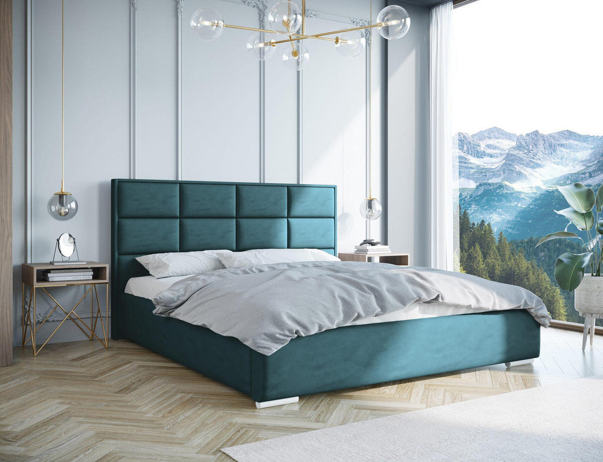 BOXBETT Kaja II Türkis 180x222 cm - Türkis, Textil (180/222cm) - B&B Home