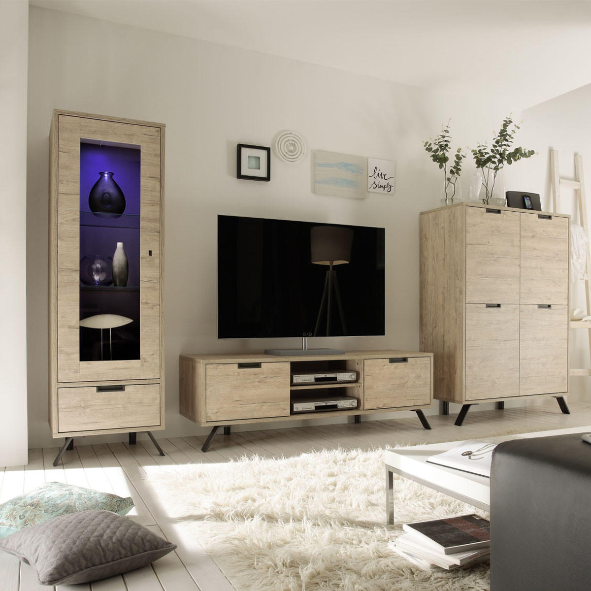 TV-MÖBEL mit 2 Türen L156 cm - Palma - Apfelbaumfarben, Holzwerkstoff (50/50.4/155.8cm) - Calicosy