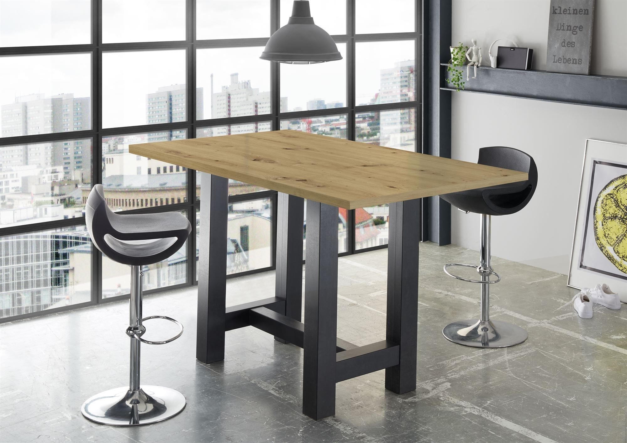 Thumbnail - 58aufmkessel Stehtisch, Natur, Holz, Rechteckig, 70x105x120 cm, Esszimmer, Barmöbel, Bartische