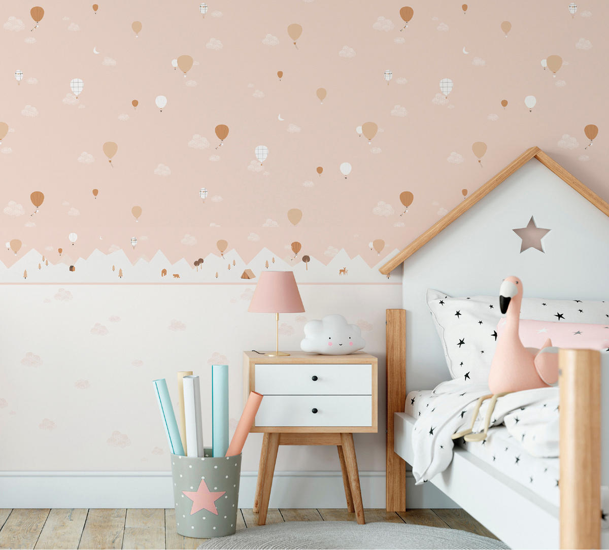 TAPETE Luftballons 53 cm x 10 m - Pink, Papier (53/0.1cm) - Sanders & Sanders
