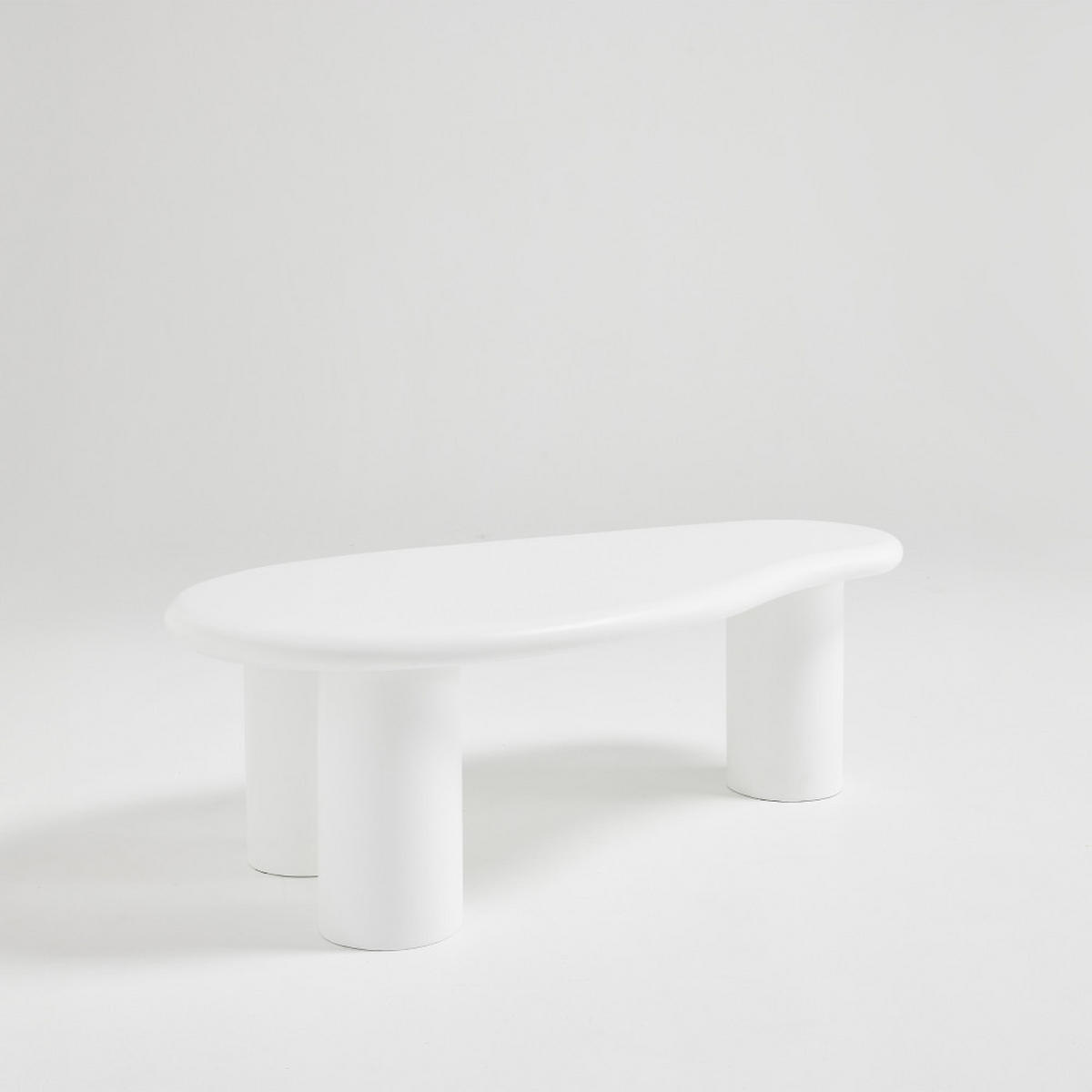 COUCHTISCH - Betonzement - Weiss - Weiß, Stein (60/120/40cm) - Drawer