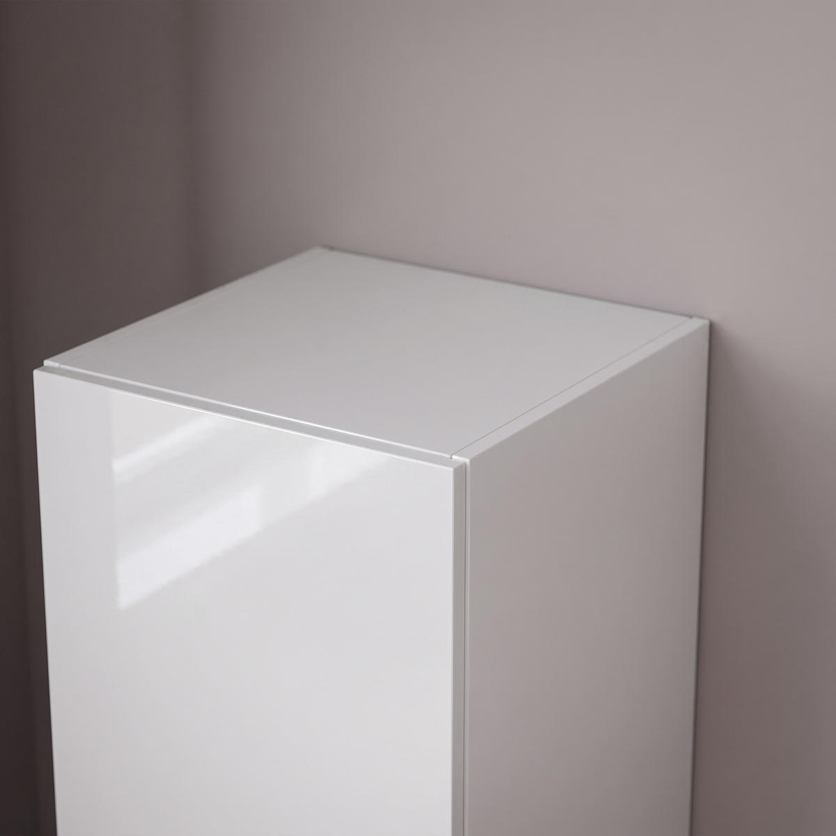 HÄNGESCHRANK ANGEL LINE 40/40/90 cm Weiß Hochglanz - Weiß Hochglanz, Holzwerkstoff (40/90/40cm) - Idohome