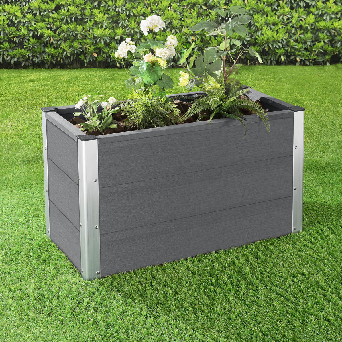 BLUMENKASTEN Esens - Grau, Kunststoff (100/50/50cm) - NEU.HOLZ