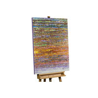 ÖLGEMÄLDE 75/100 cm - Blau/Gelb, Holz/Textil (75/100cm) - KUNSTLOFT
