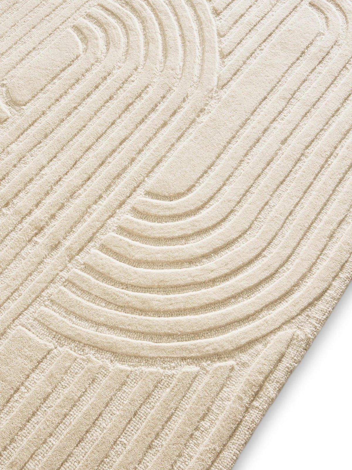 WOLLTEPPICH Nuria Cream 250x350 cm - Creme, Textil (250/350cm) - benuta Pure