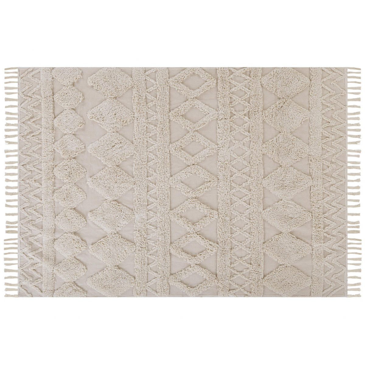 KURZFLOR-TEPPICH Didim 230/160 cm - Beige, Textil (160/230cm) - Beliani