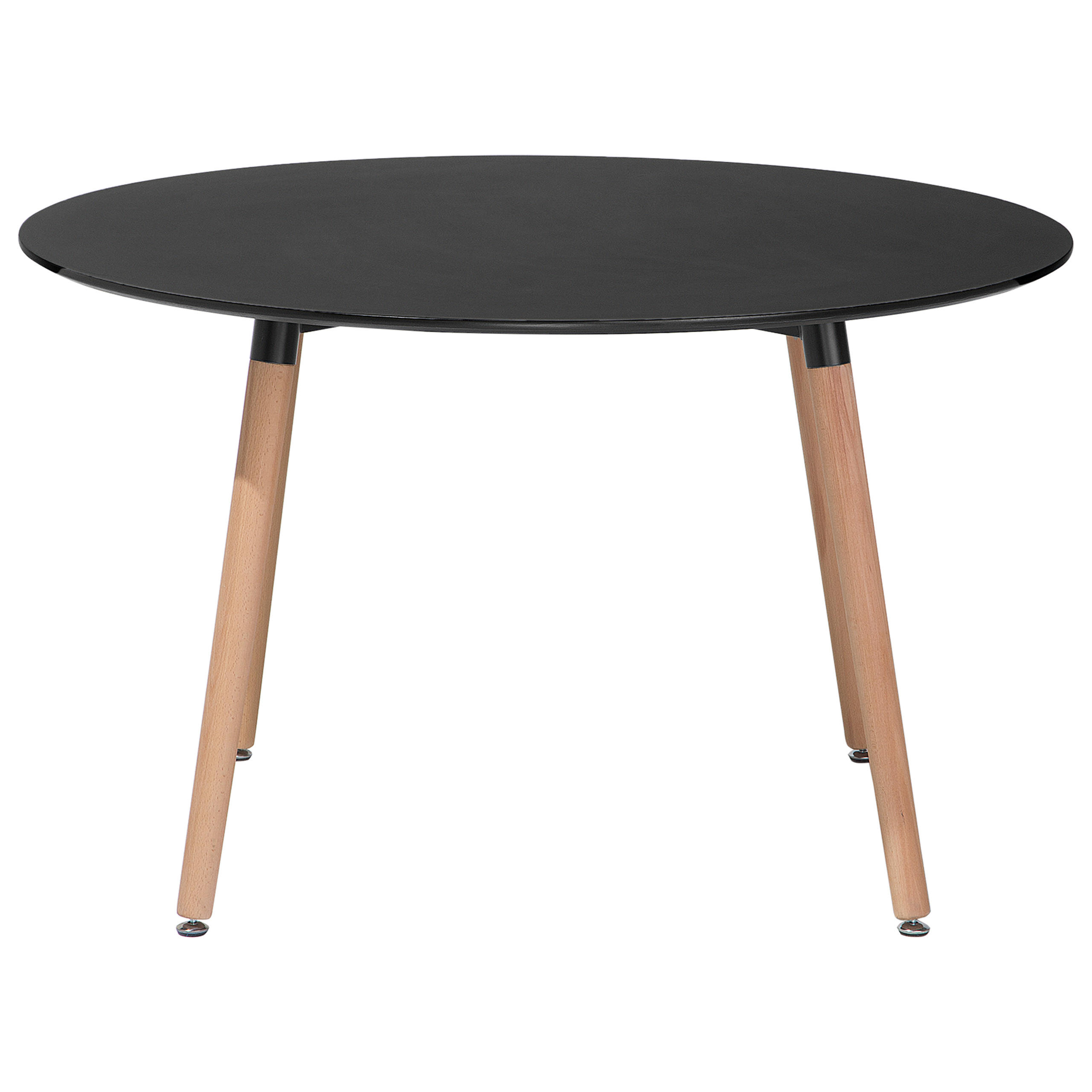 Beliani JÍDELNÍ STŮL 120/120/74 cm Černý, Světle hnědý Kulatý Bovio