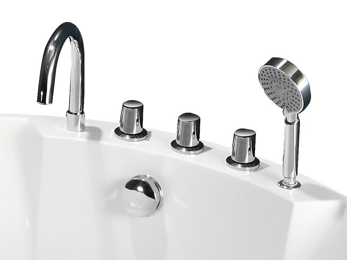 FREISTEHENDE Badewanne - 1 Person - acryl - weiß Linda - Weiß, Kunststoff (150/58/150cm) - Vente-Unique