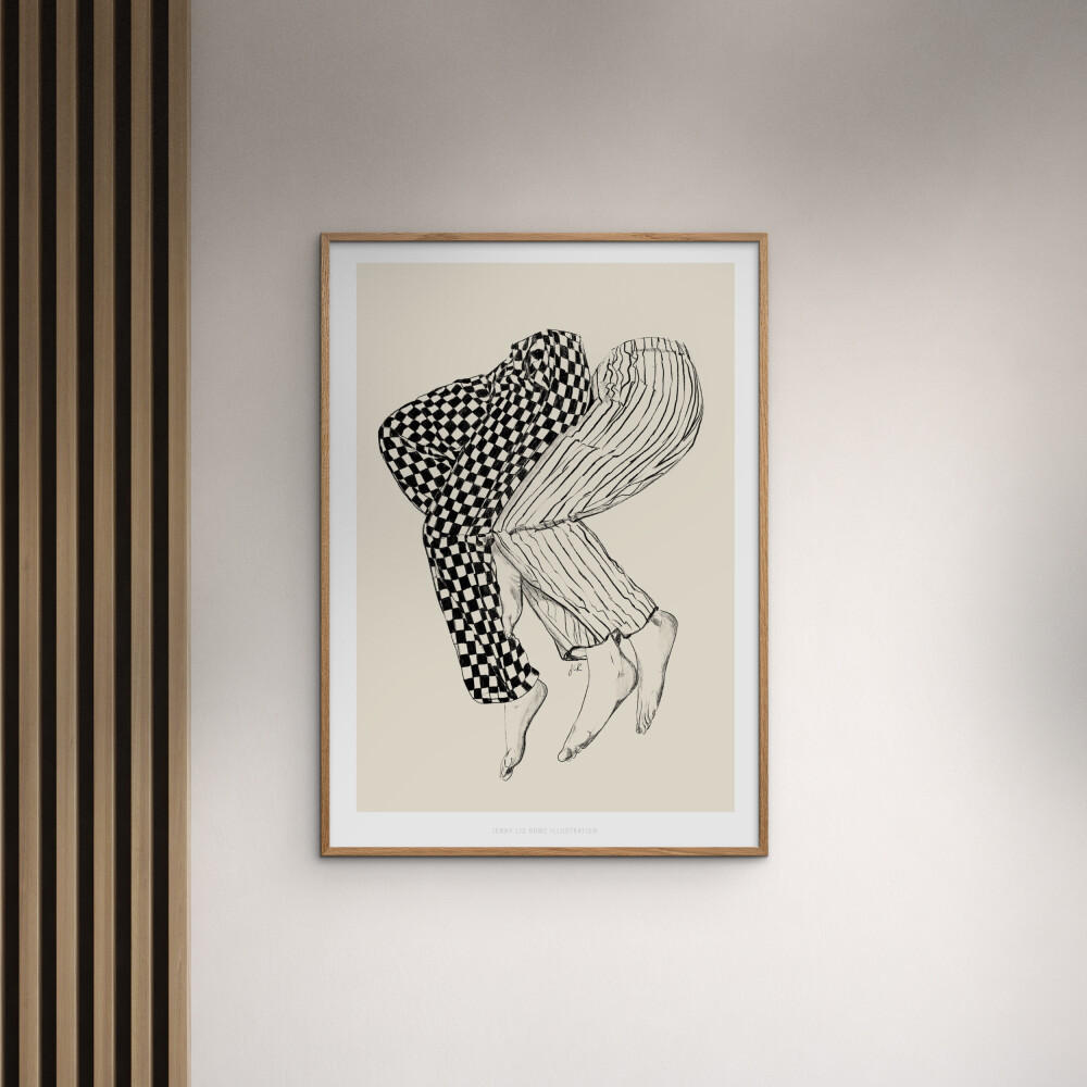POSTER mit Rahmen Jenny Liz Rome - Love 1 - Eichefarben/Naturfarben, Holz/Papier (70/100cm) - Poster&Frame