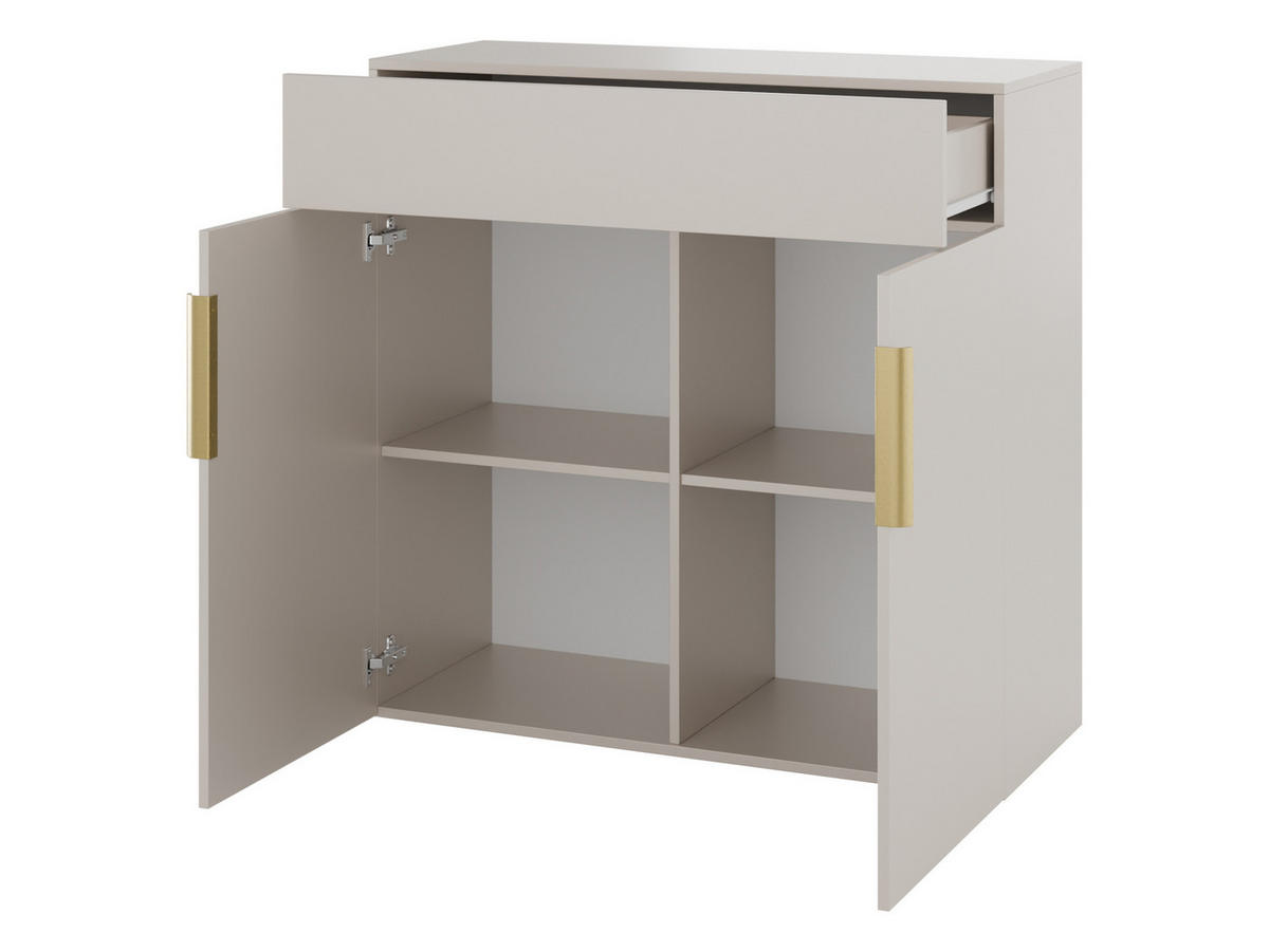 GARDEROBE-SET Kerkin II - Goldfarben/Nussbaumfarben, Holzwerkstoff/Kunststoff (70/200/42cm) - MIRJAN24