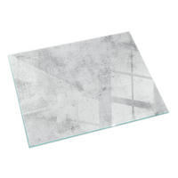 GLASPLATTE für Kamin 120x80 cm Grau - Grau, Glas (120/80/0.4cm) - ArtPrintCave