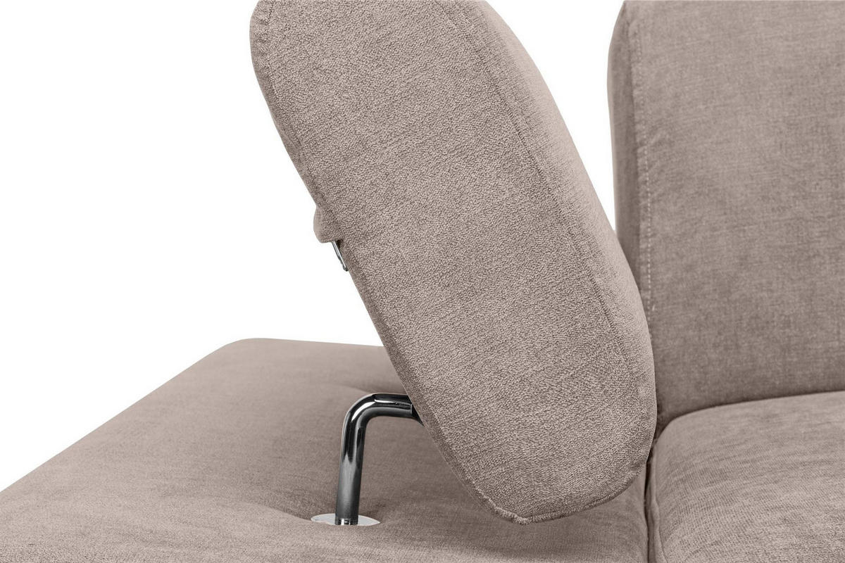 SCHLAFECKSOFA RATLO links 4/5-Sitzer mit Bettkasten, beige - Beige/Silberfarben, Textil (270/190cm) - KONSIMO®
