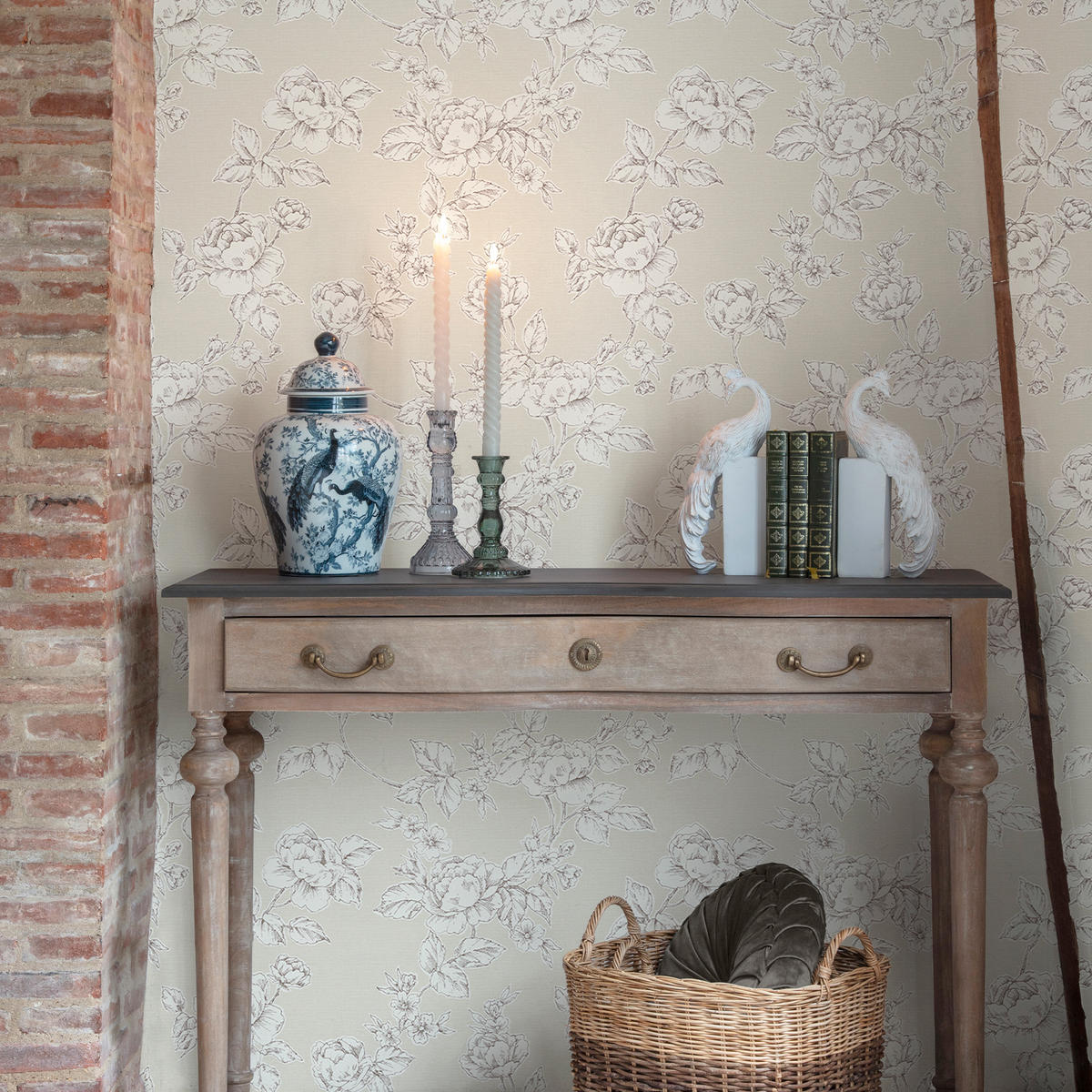 VLIESTAPETE Pollington Roses Natural - Naturfarben, Papier/Kunststoff (52/1000cm) - Graham & Brown