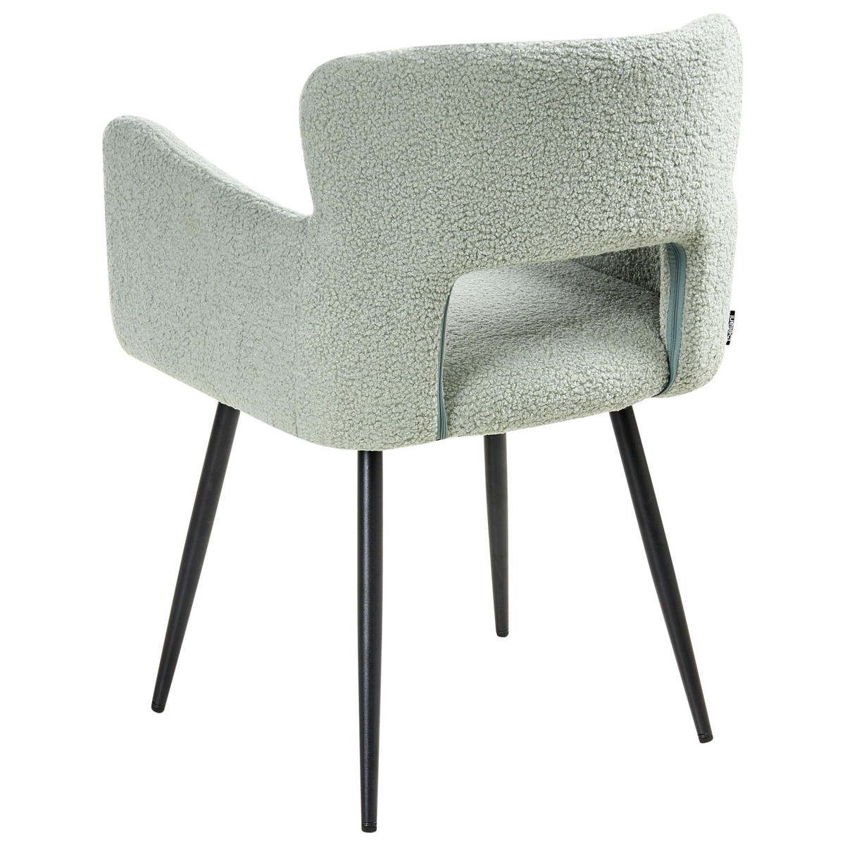 ESSZIMMERSTUHL 2er-Set Hellgrün Sanilac - Schwarz/Hellgrün, Textil (54/76/50cm) - Beliani