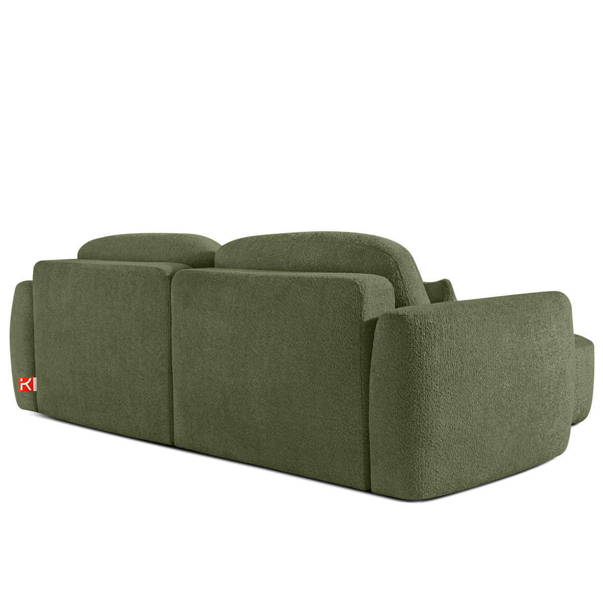 SITZGARNITUR ELOSA - Olivgrün, Holz/Textil (245/85/165cm) - KONSIMO®