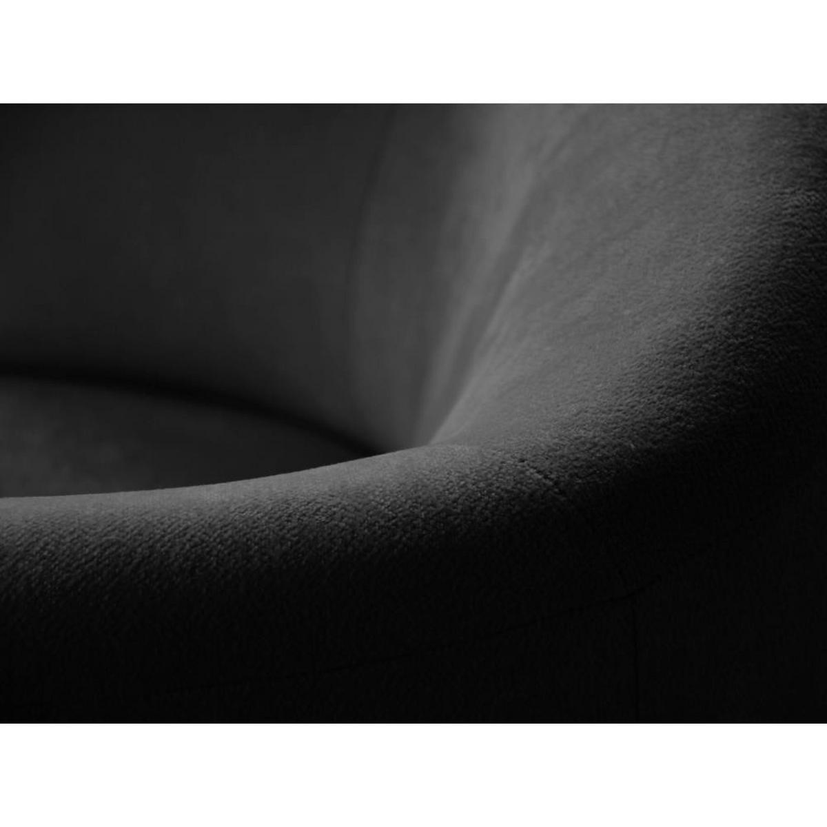 2-SITZER SOFA Nori schwarz velour - Schwarz, Kunststoff/Textil (150/68/72cm) - Beautysofa
