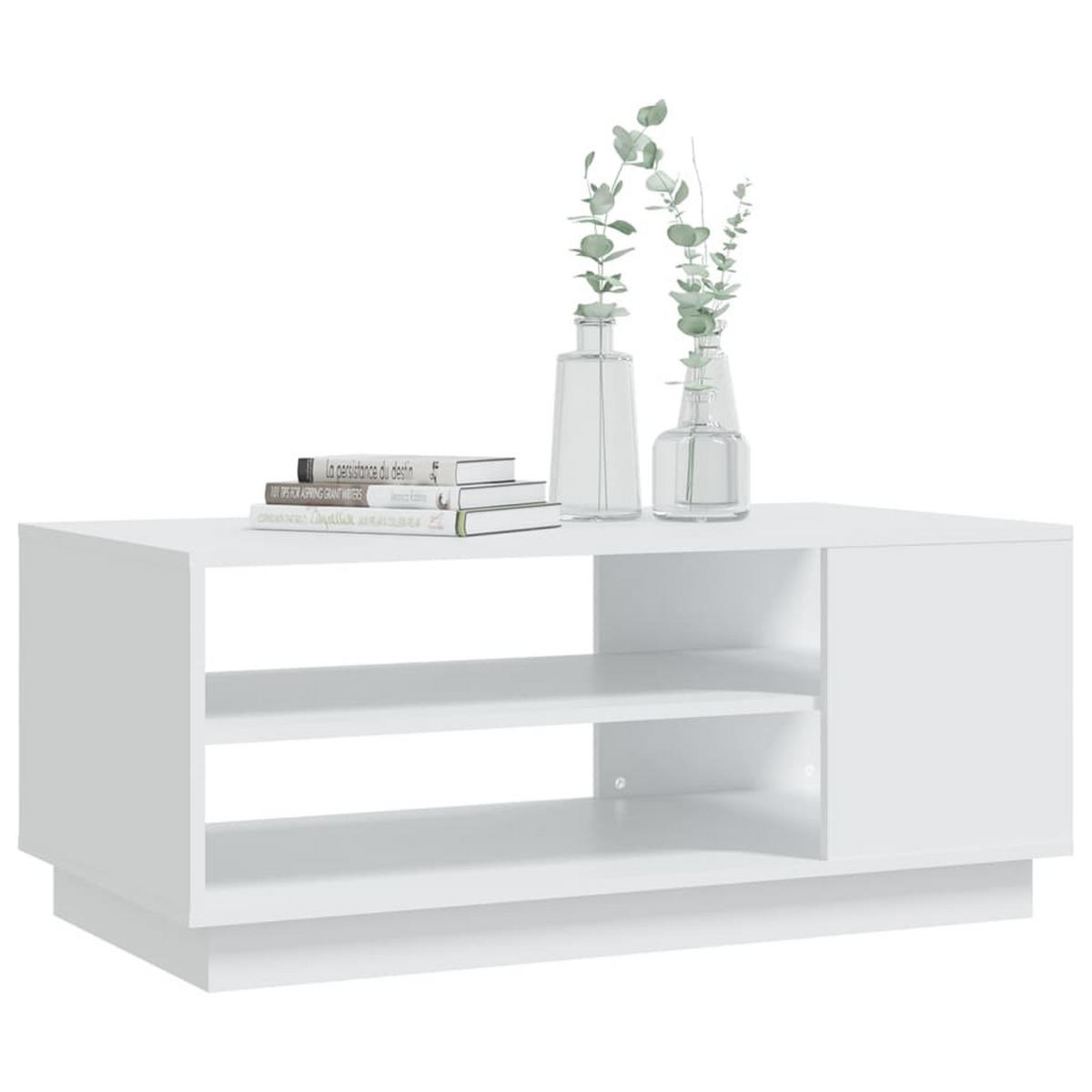 COUCHTISCH Weiß 102x55x43 cm Holzwerkstoff - Weiß, Holzwerkstoff (102/55/43cm) - furnicato