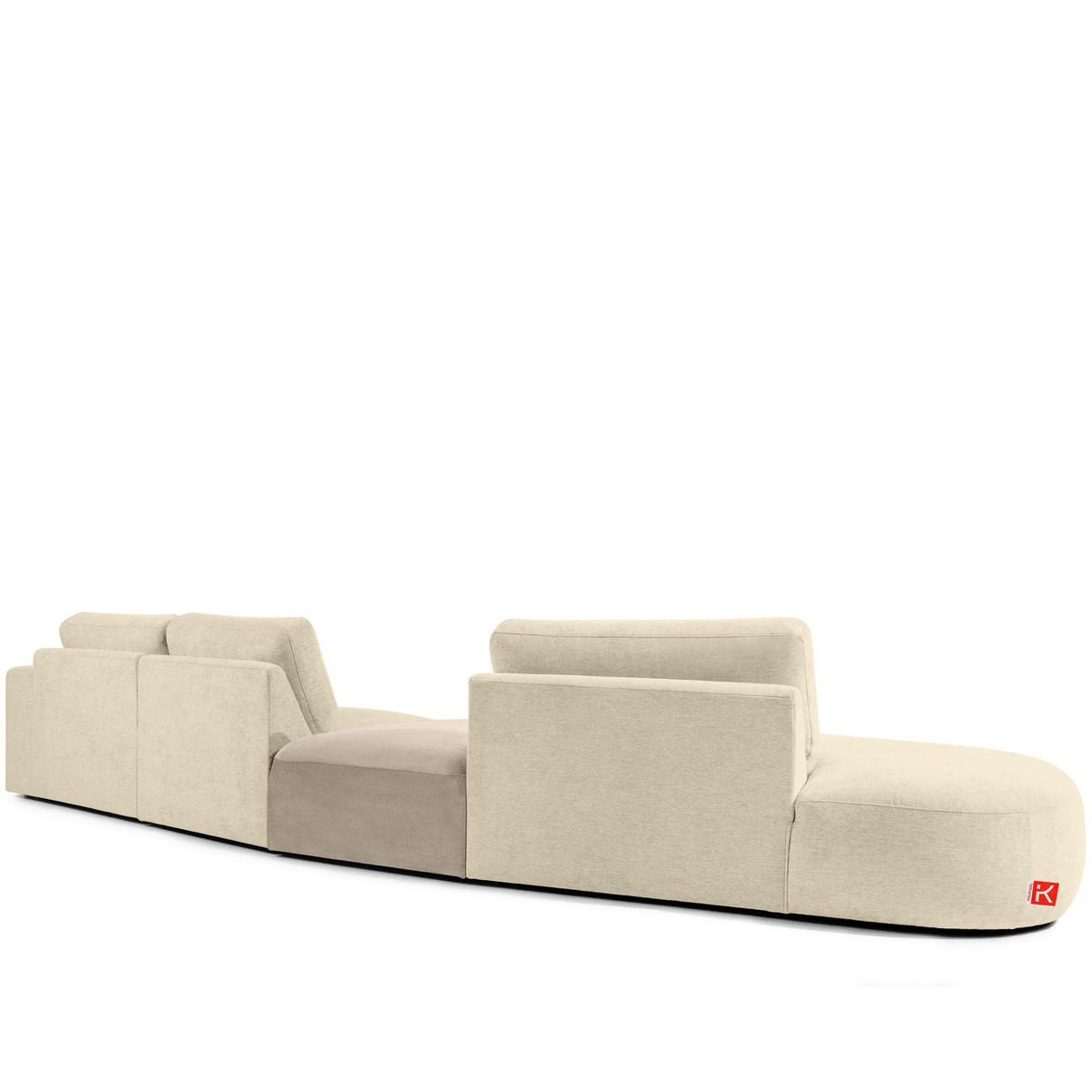 5-SITZER ECKSOFA ZUCCO Chenille links, Creme - Creme, Textil (430/84/105cm) - KONSIMO®