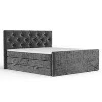 BOXSPRINGBETT Hugo Anthrazit 200/200 cm - Anthrazit/Schwarz, Holz/Holzwerkstoff (200/200cm) - Maison de Reve