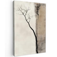 LEINWANDBILD Wabi sabi - Pflanze - Beige 90x140 cm - Taupe, Textil (90/140cm) - MuchoWow