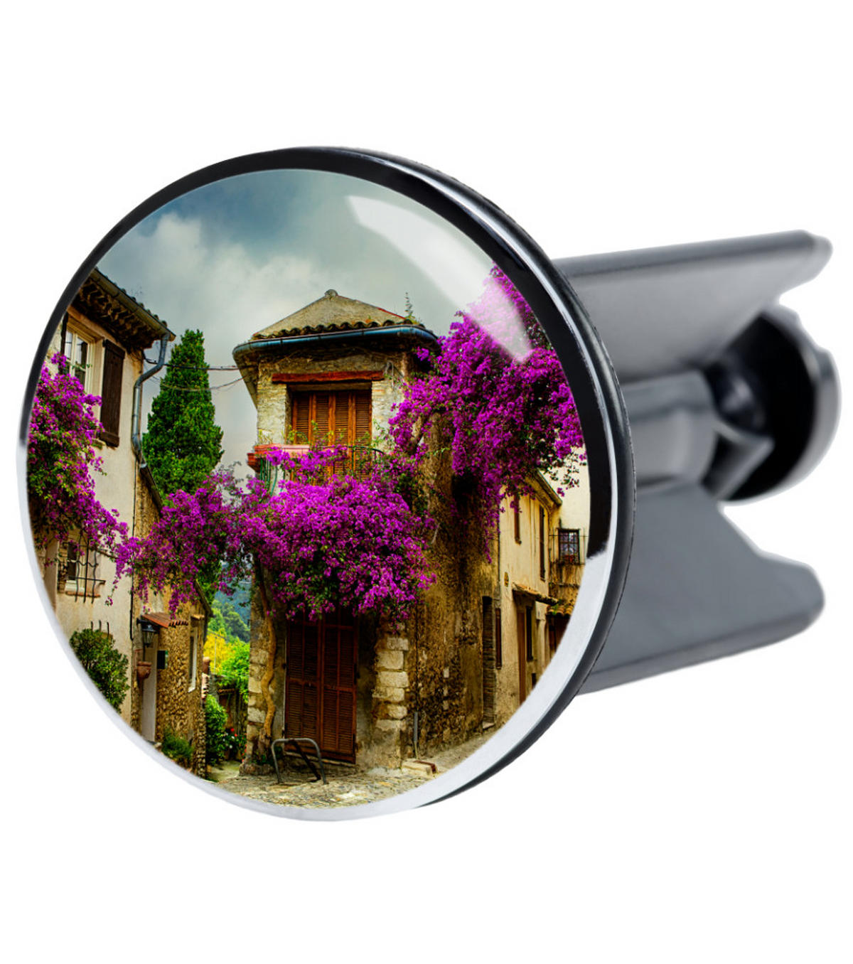 WASCHBECKENSTÖPSEL Toskana - Violett, Kunststoff/Metall (4/7/7cm) - Sanilo