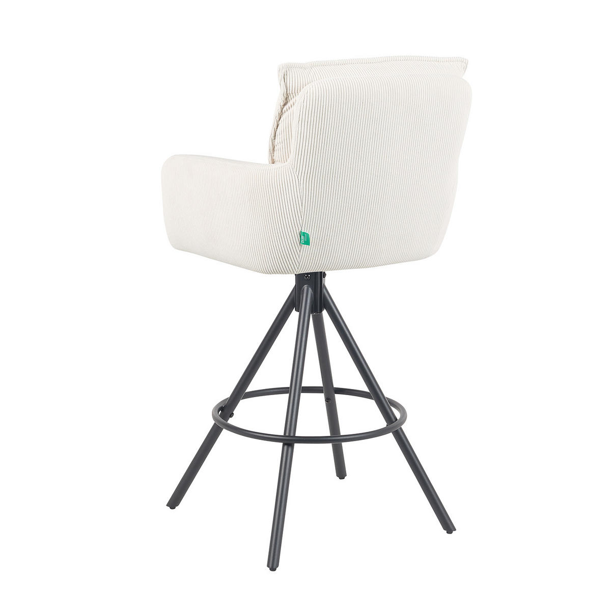 BARHOCKER Nila 2er-Set - Creme/Schwarz, Textil/Metall (55/102/58cm) - DUBI Möbel