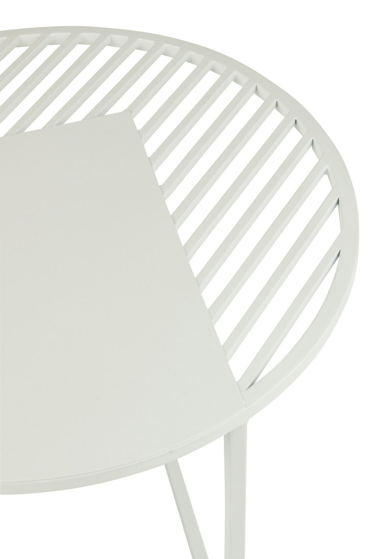 BEISTELLTISCH OUTDOOR RUND Weiß - Weiß, Metall (60/60/45cm) - J-Line
