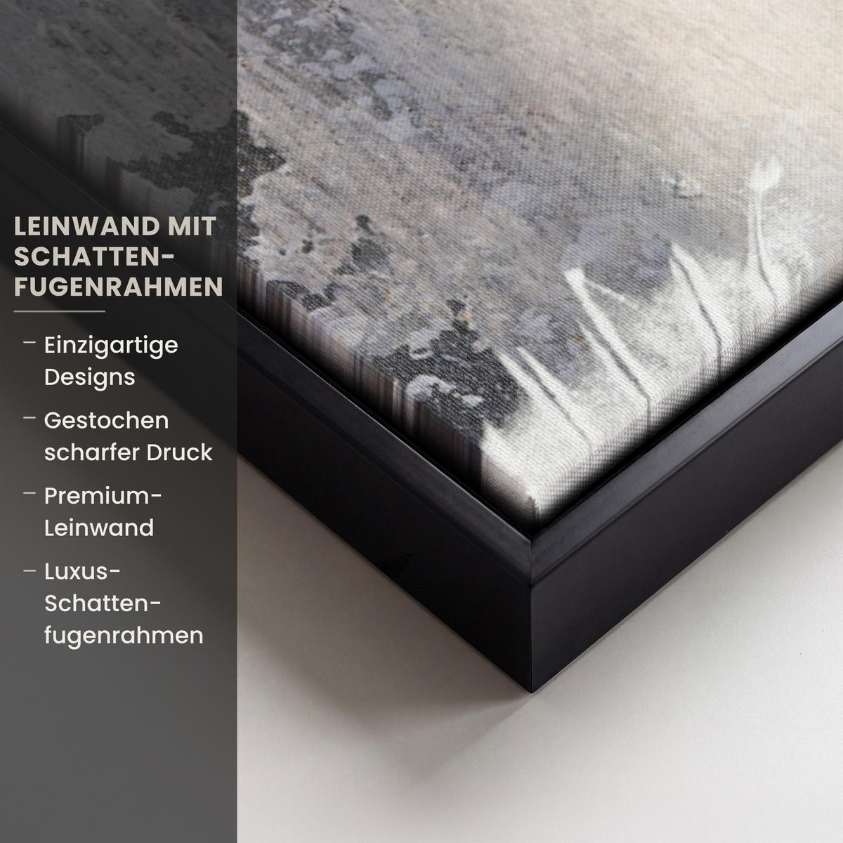 LEINWAND Bilder mit Rahmen - Luxus - Abstrakt - Gold - Weiß - 60x40 - Goldfarben, Textil (60/40cm) - MuchoWow
