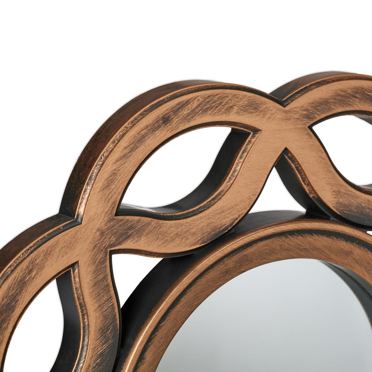 3XZRKADLÁ - zlatá, plast/sklo (25/25/2.5cm) - Relaxdays