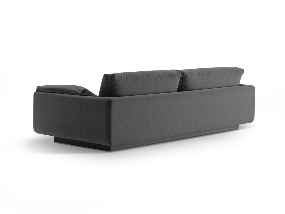SOFA Torino aus strukturiertem Stoff dunkelgrau 3 Sitzplätze - Dunkelgrau, Textil (103/83/220cm) - Micadoni