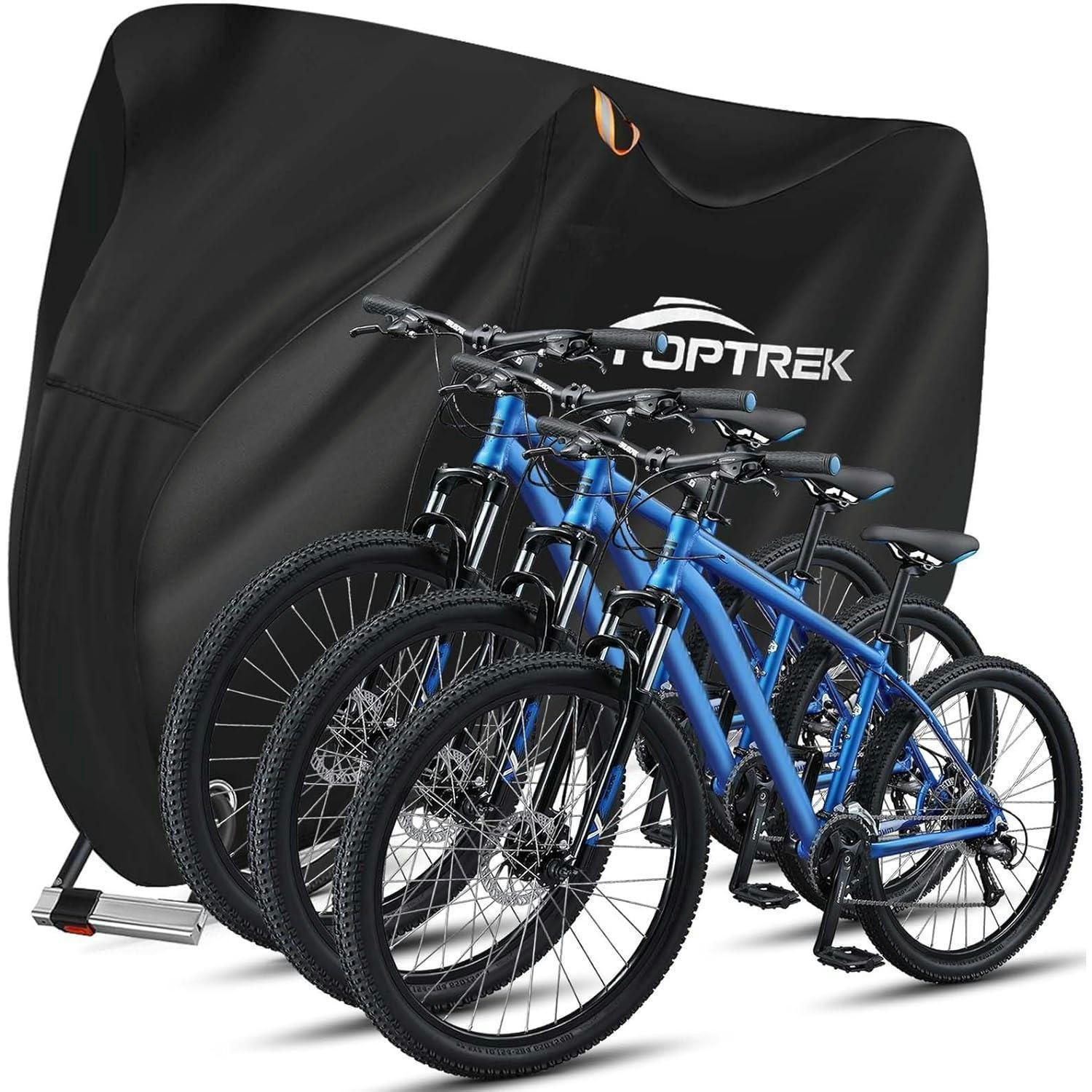 FAHRRADABDECKUNG für 3 Fahrräder 210D Oxford 220 x 120 x 110 cm - Blau, Textil (110/120/220cm)