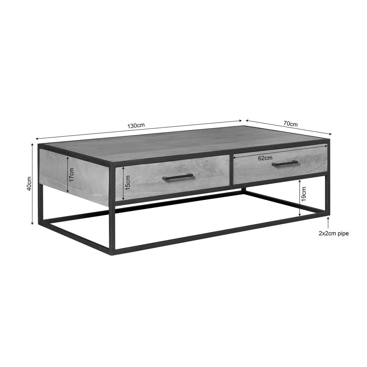 COUCHTISCH Dakota Braun 70/130/40 cm - Braun, Holz (70/130/40cm) - Starfurn