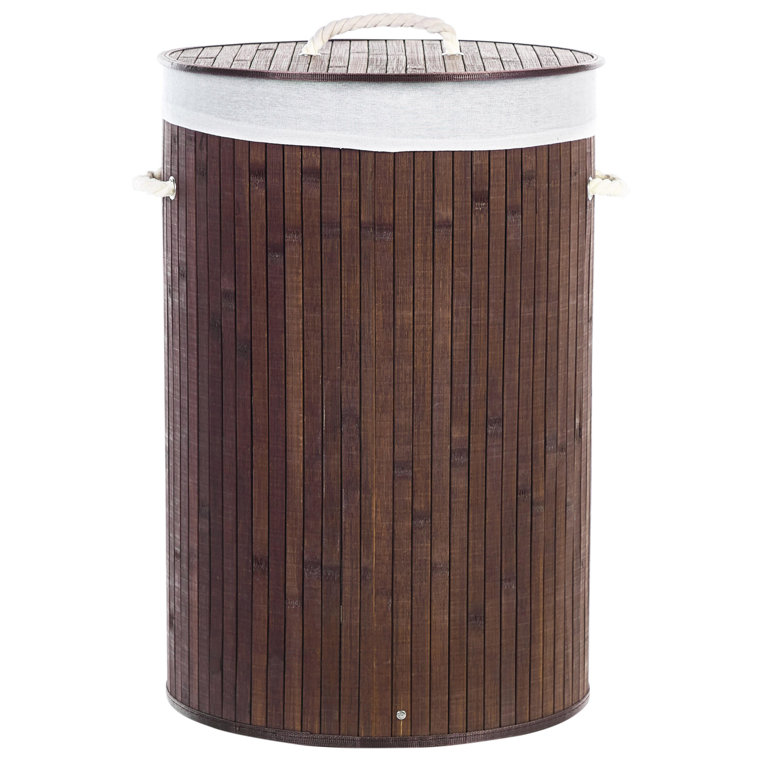 KORB Braun Sannar - Braun/Weiß, Holz (40/60/40cm) - Beliani