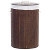 KORB Braun Sannar - Braun/Weiß, Holz (40/60/40cm) - Beliani