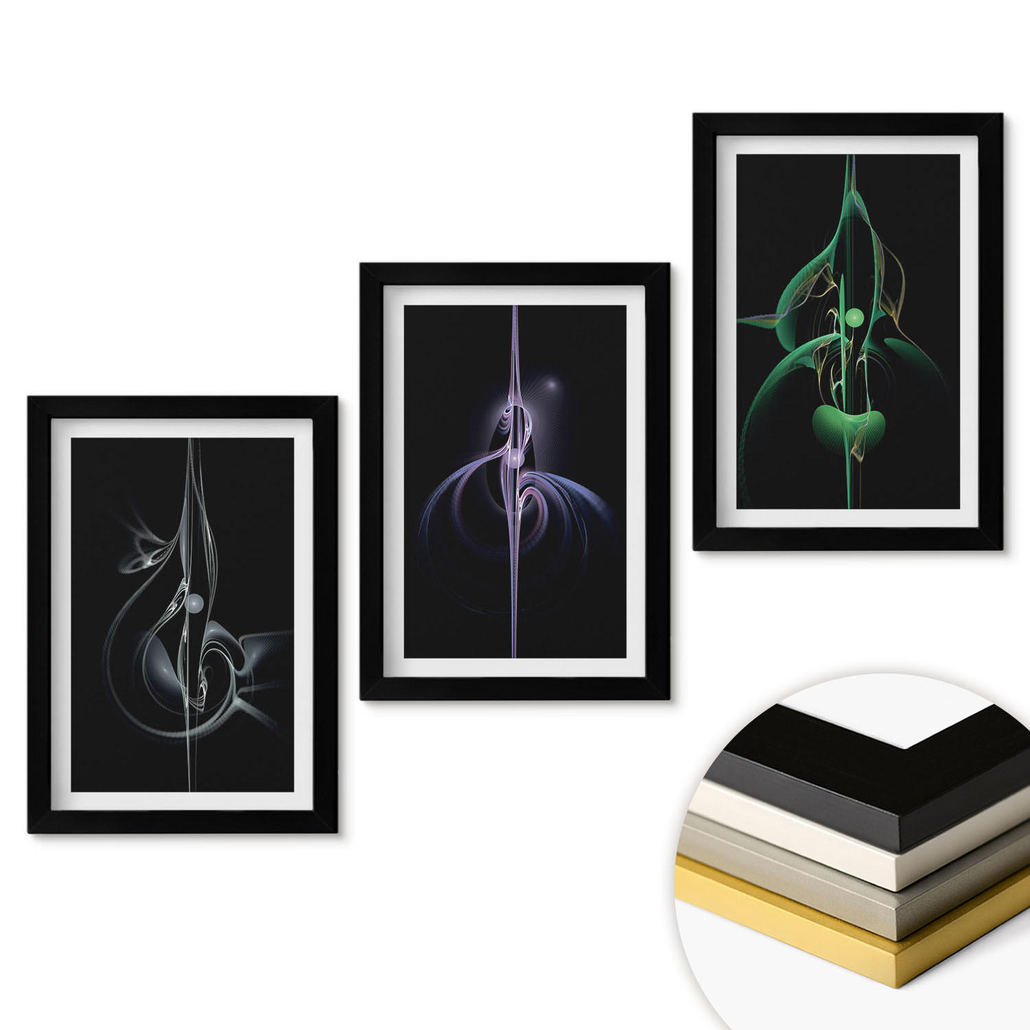 ArtPrintCave Wandbilder Schwarz 20x30 cm