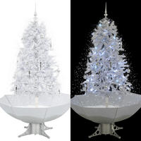 WEIHNACHTSBAUM Schneiender Mit Schirmfuss Weiss 170 Cm - Weiß, Kunststoff (170cm) - vidaXL