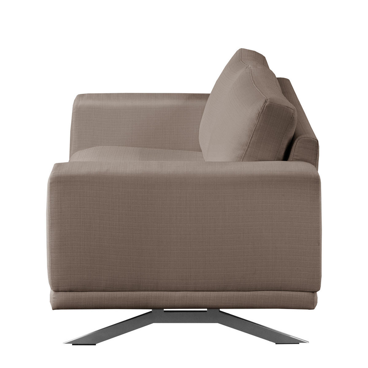 POLSTERGARNITUR (3-2-1) - Strukturstoff - Grau, Textil (1/1/1cm) - home24