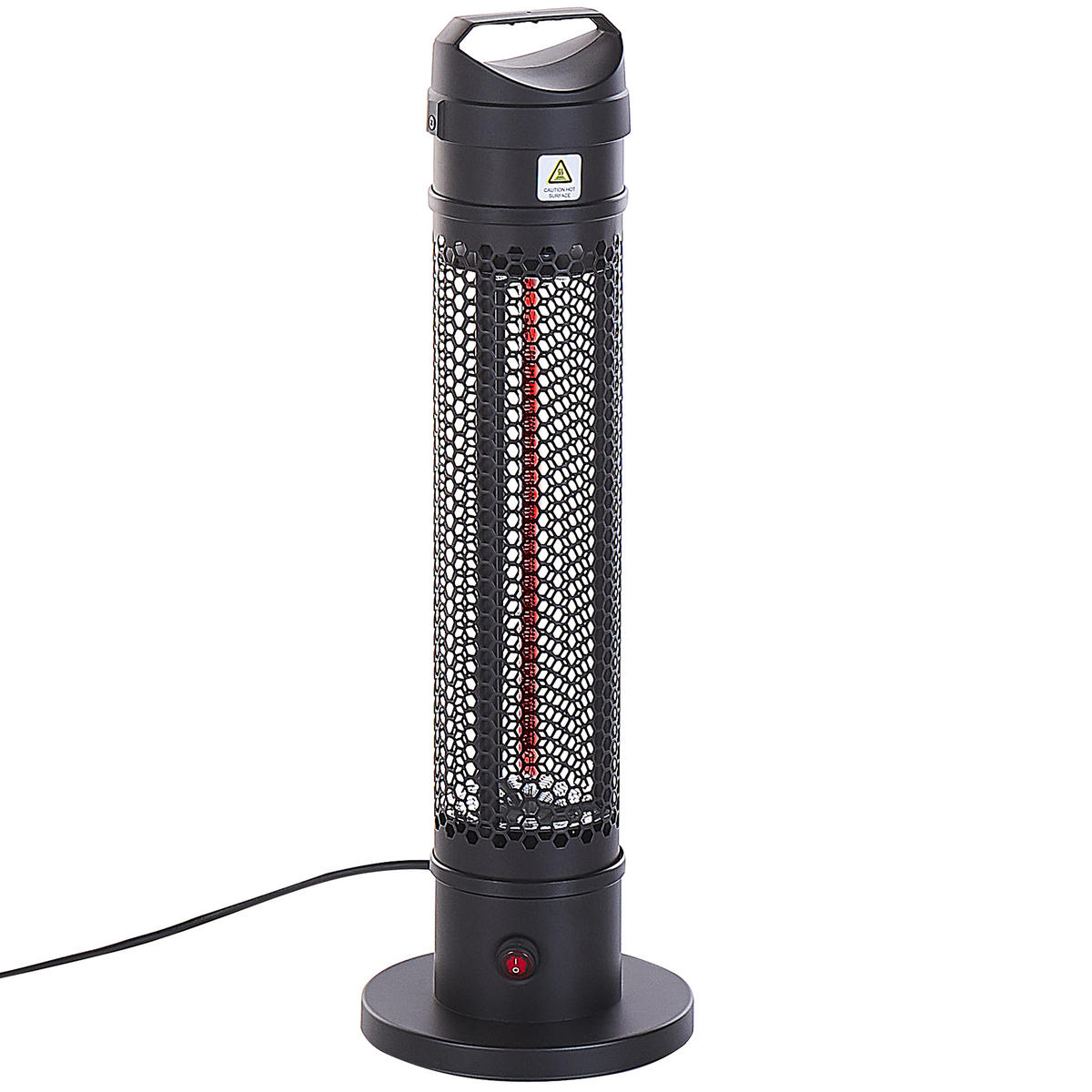 TERRASSENSTRAHLER Schwarz Krakatoa - Schwarz, Metall (20/62/20cm) - Beliani