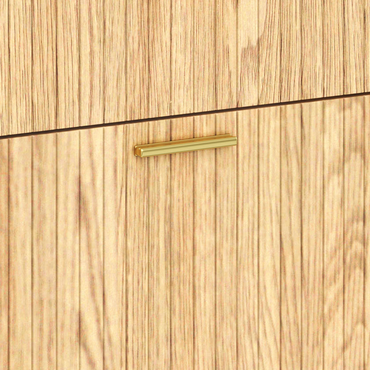 SCHUHSCHRANK aus MDF 70x23,5x115cm in Natur mit 3 Türen - Naturfarben, Holzwerkstoff (70/115/23.5cm) - Modfu