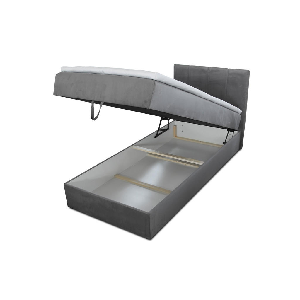 Thumbnail - Sofnet Boxbett, Grau, Textil, H3, Rechteckig, 80x200 cm, Schlafzimmer, Betten, Boxspringbetten