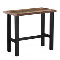 BARTISCH LOTTE 120/60/105 cm - Schwarz/Braun, Holzwerkstoff/Metall (60/120/105cm) - DUBI Möbel